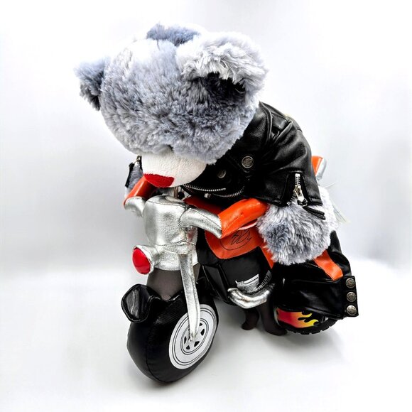 Harley Davidson Build-A-Bear Plush Bear Motorcycle Light Up Ears Jacket Chaps - Picture 1 of 15